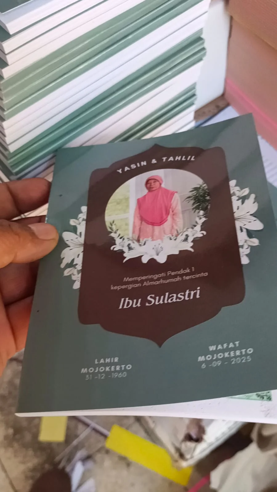 Pesanan Buku Yasin custom foto Mojokerto